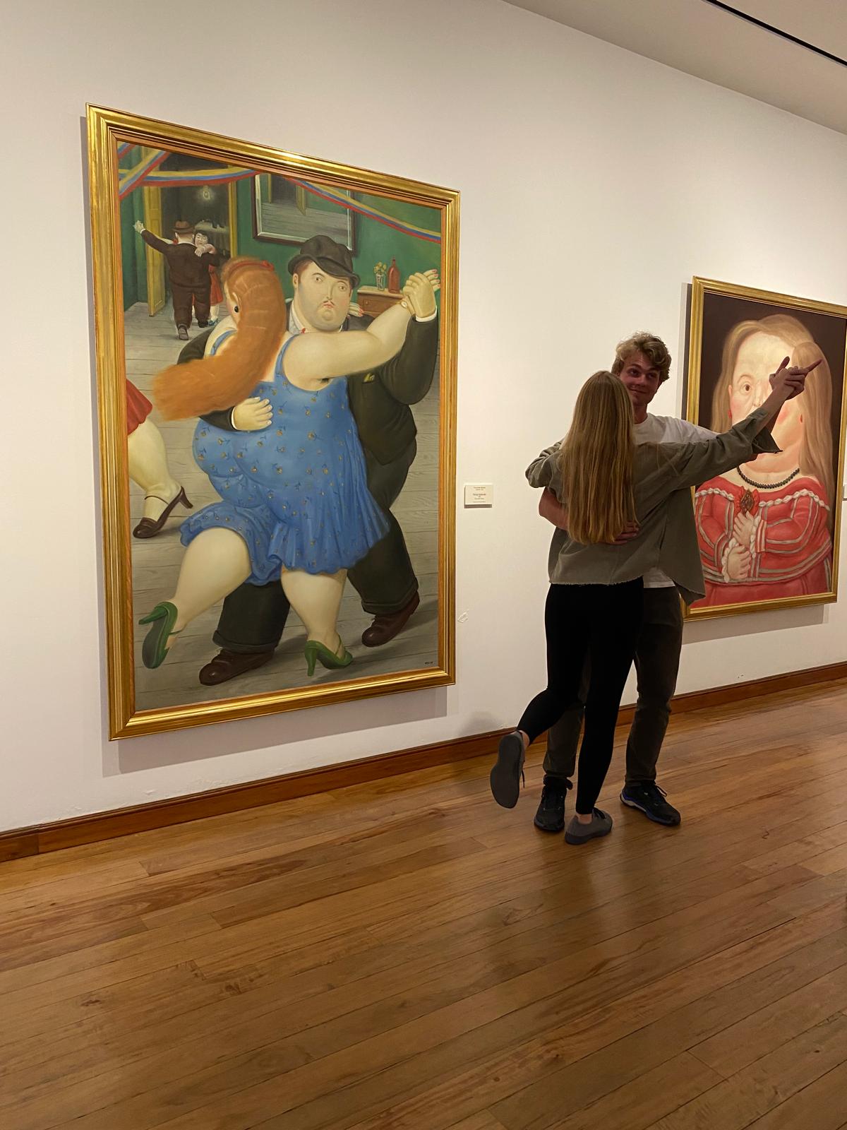 Marcus and Victoria at the Botero Museum
